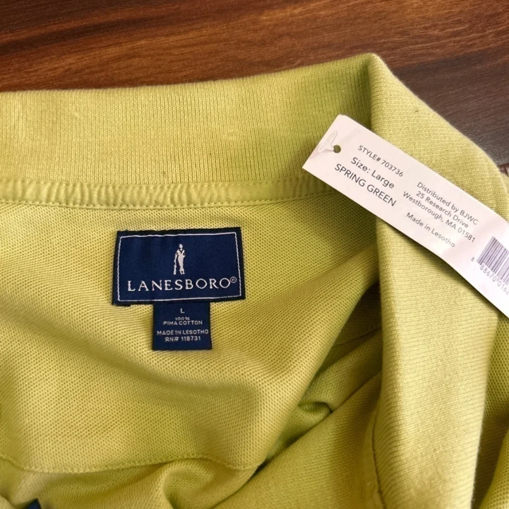 LANESBORO Pima Cotton Polo Shirt Large